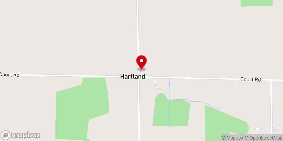 Map showing location of Hartland Center Community Church