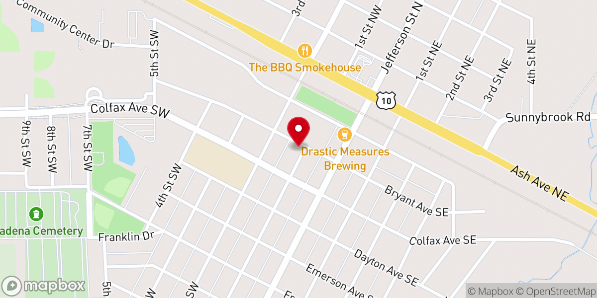 Map showing location of Hockert's Cleaners-Launderers