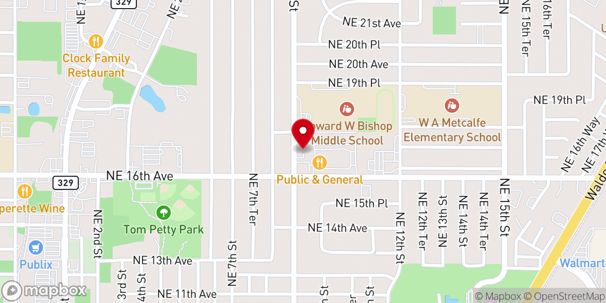 Map showing location of Southside Christian Charities of FL Orida Inc