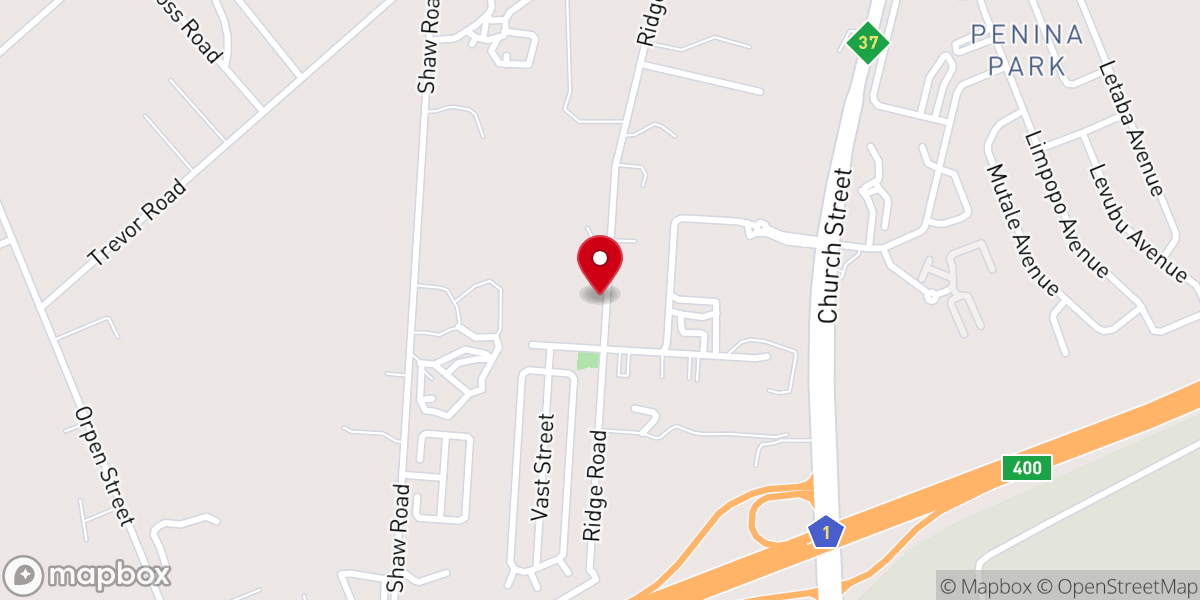 Map showing location of AFRICA EVANGELICAL CHURCH
