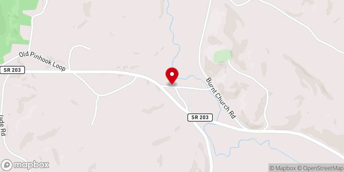 Map showing location of Union Church
