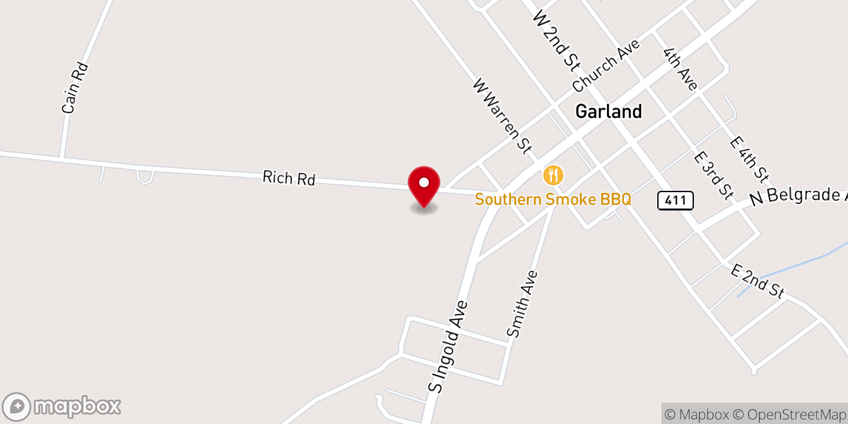 Map showing location of Garland Christian Ministries