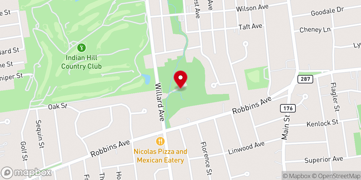 Map showing location of Temple Sinai of Newington Inc