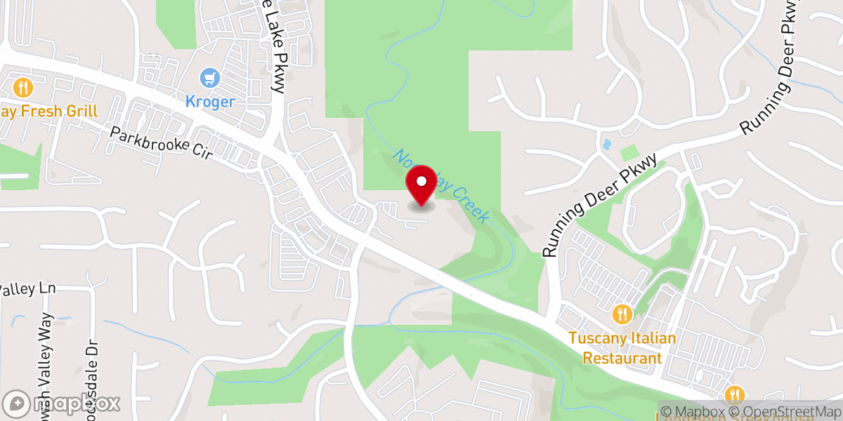 Map showing location of Towne Lake Community Church