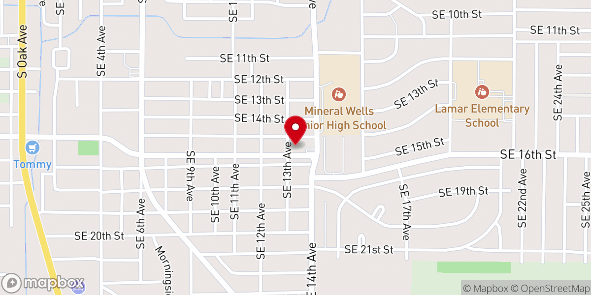 Map showing location of Immanuel Baptist Church