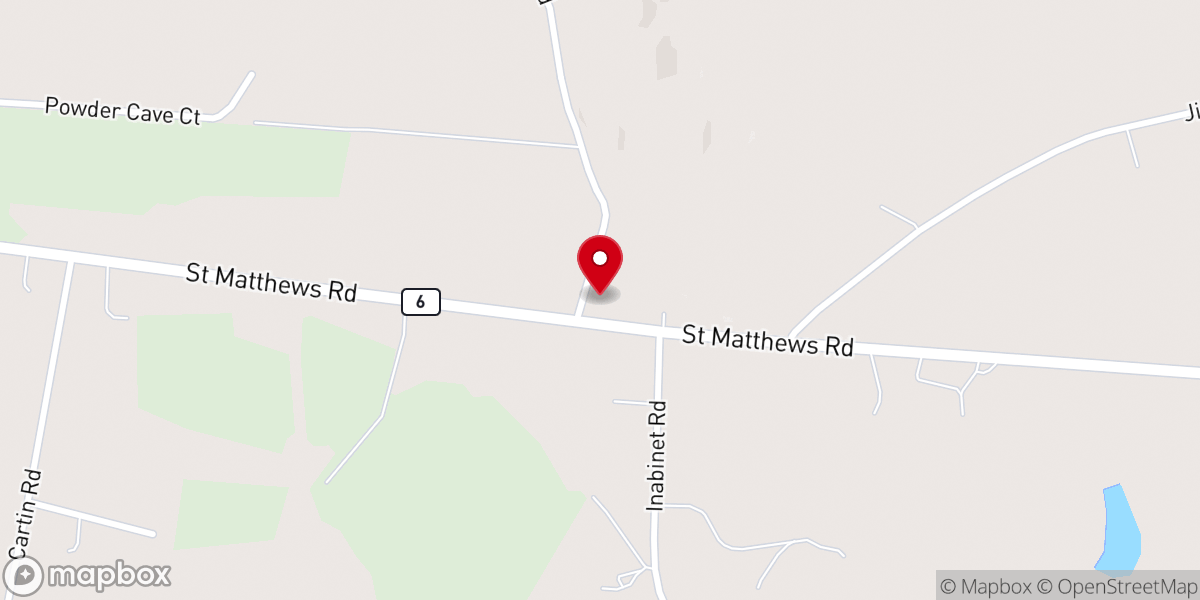 Map showing location of Sardis Baptist Church