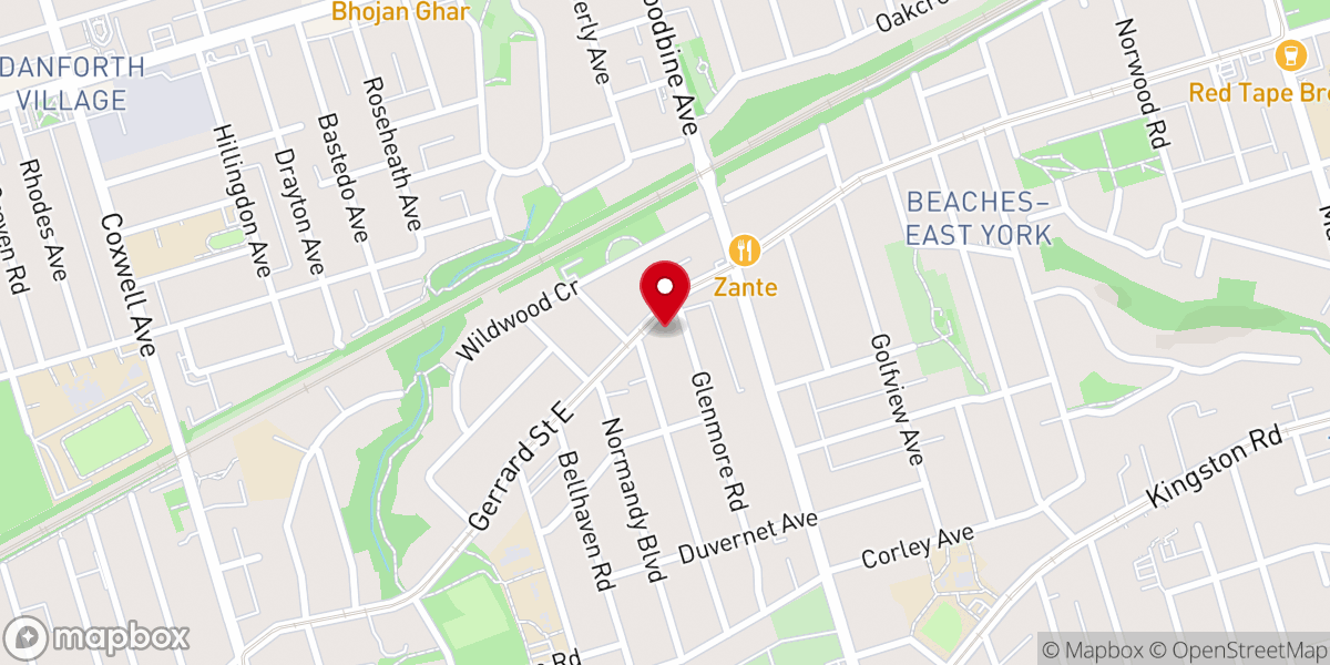 Map showing location of Forward Baptist Church