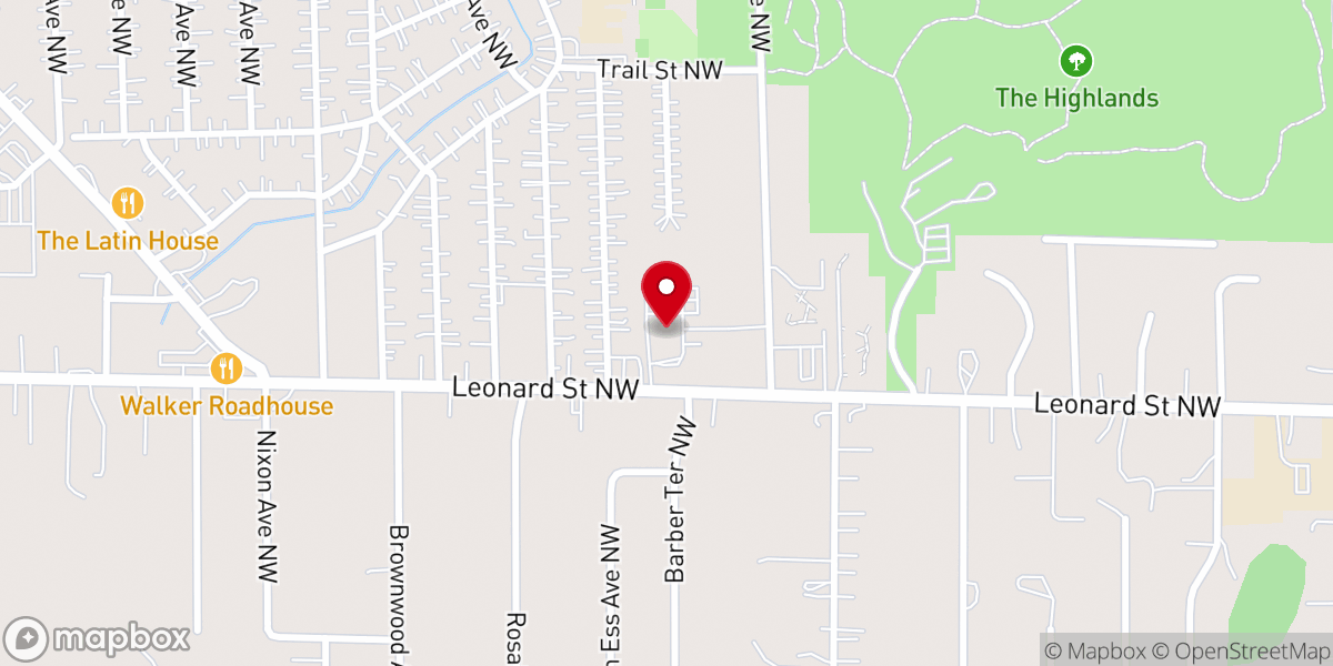Map showing location of Westview Christian Reformed Church