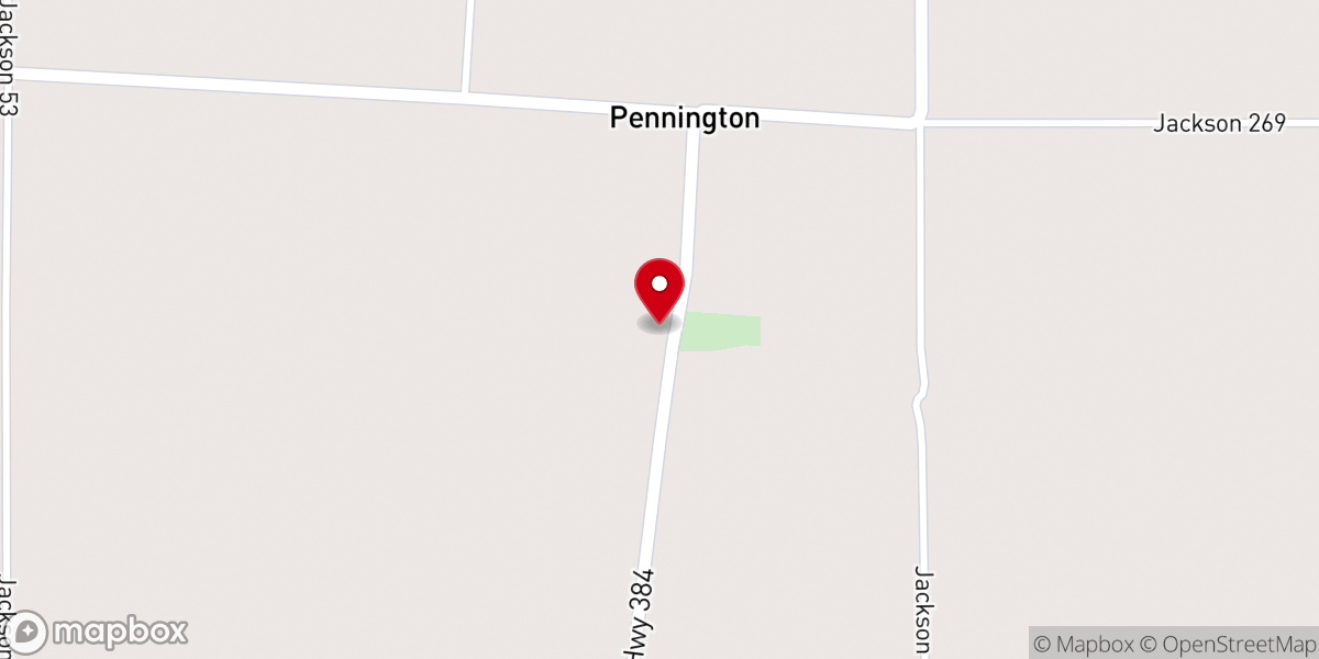 Map showing location of Pennington Church of Christ