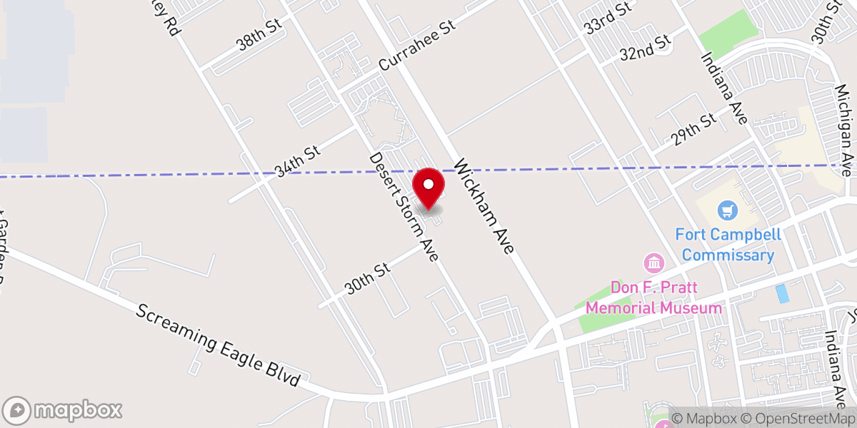 Map showing location of Soldier's Chapel