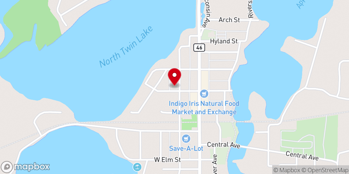 Map showing location of Congregational Church UCC