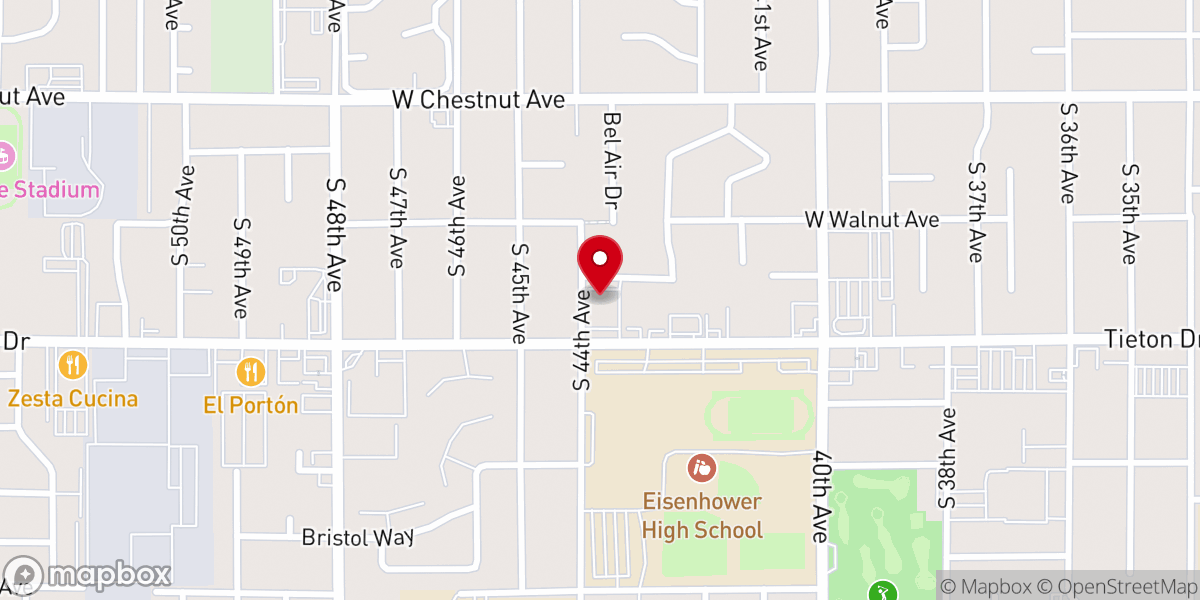 Map showing location of Tieton Drive Bible Chapel
