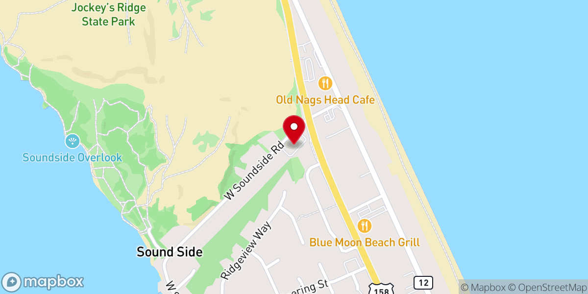 Map showing location of Nags Head Baptist Church