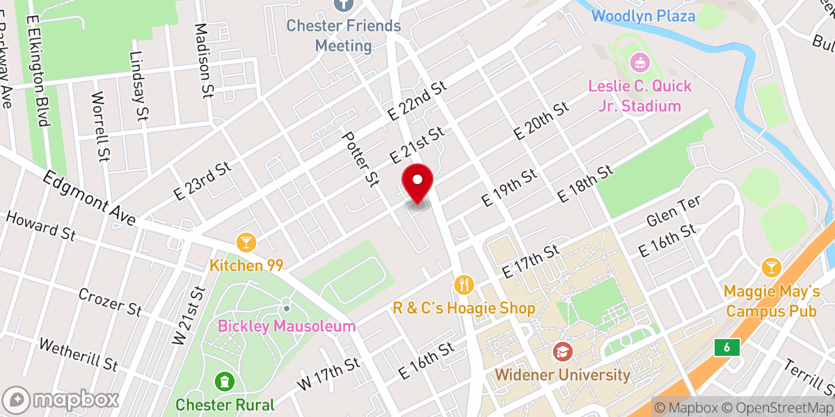 Map showing location of St Katharine Drexel Catholic Church