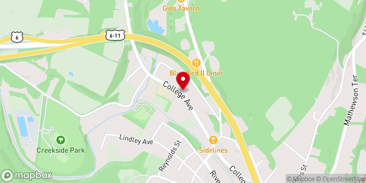 Map showing location of Factoryville United Methodist Church