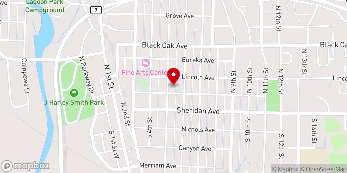 Map showing location of Our Savior's Lutheran Church