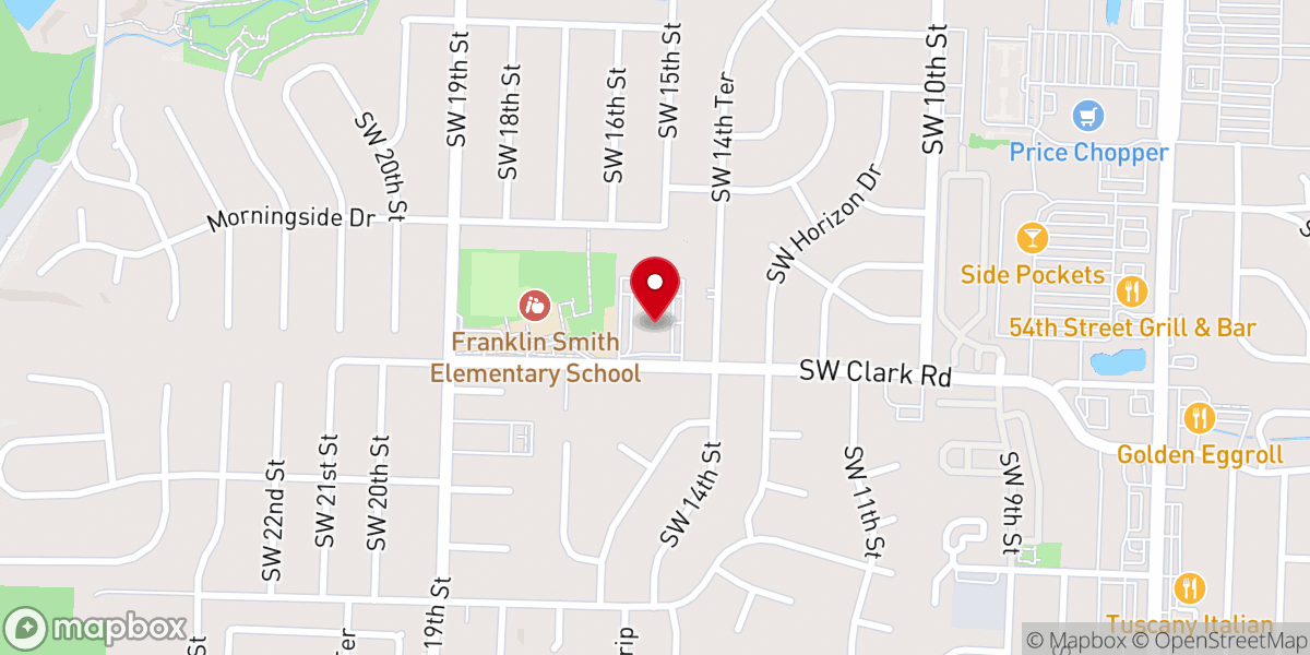 Map showing location of The Gathering Baptist Church
