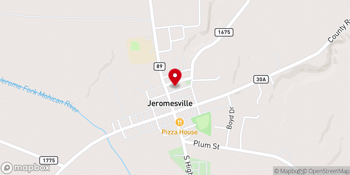 Map showing location of Trinity Lutheran Church