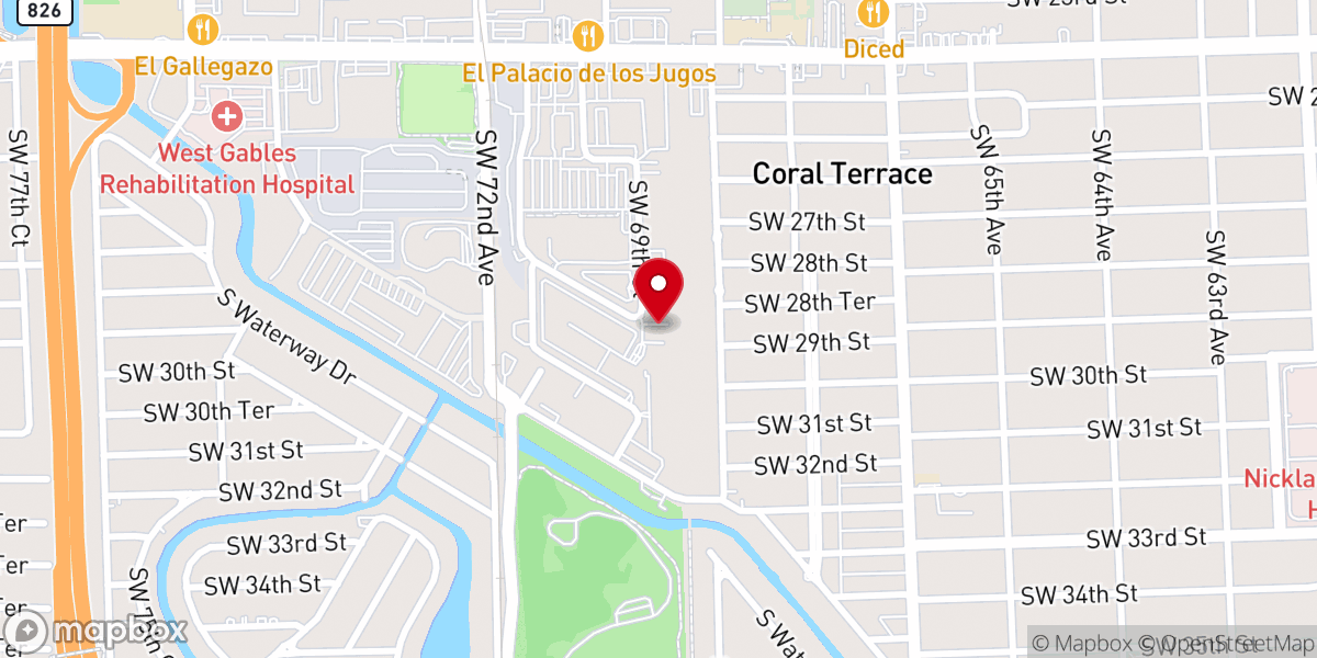 Map showing location of One Family Church