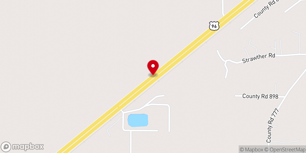 Map showing location of Antioch Baptist Church