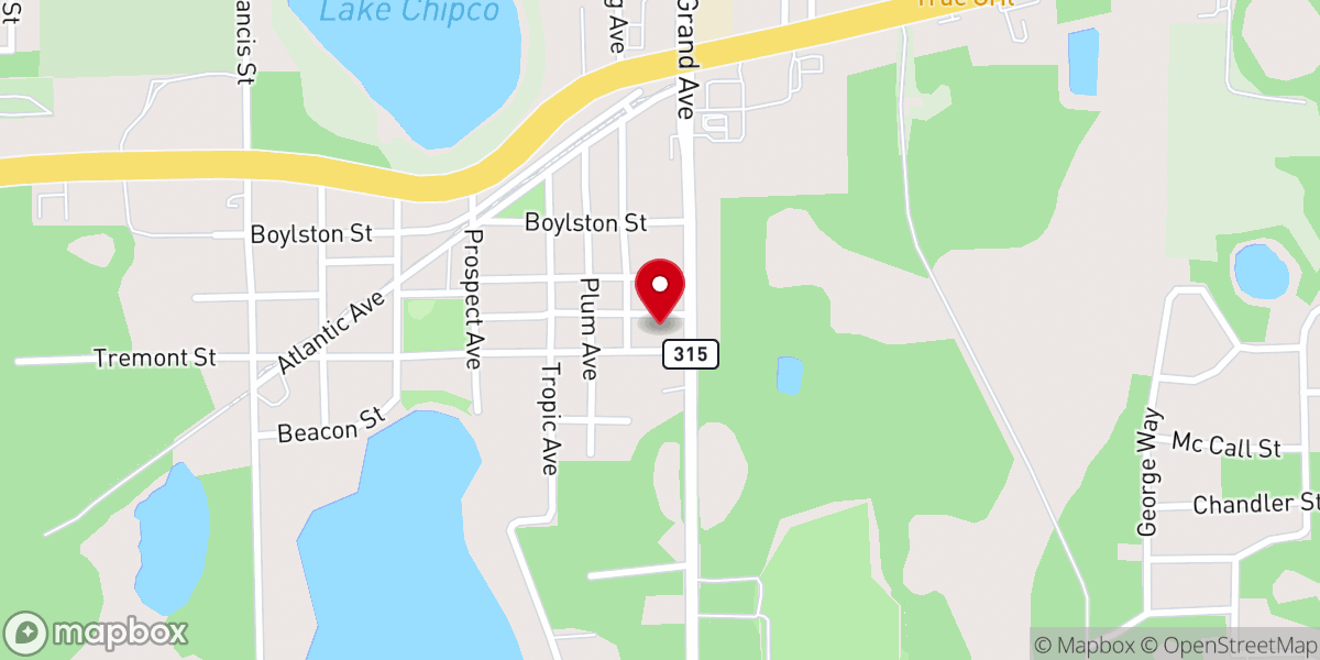 Map showing location of Church of Christ
