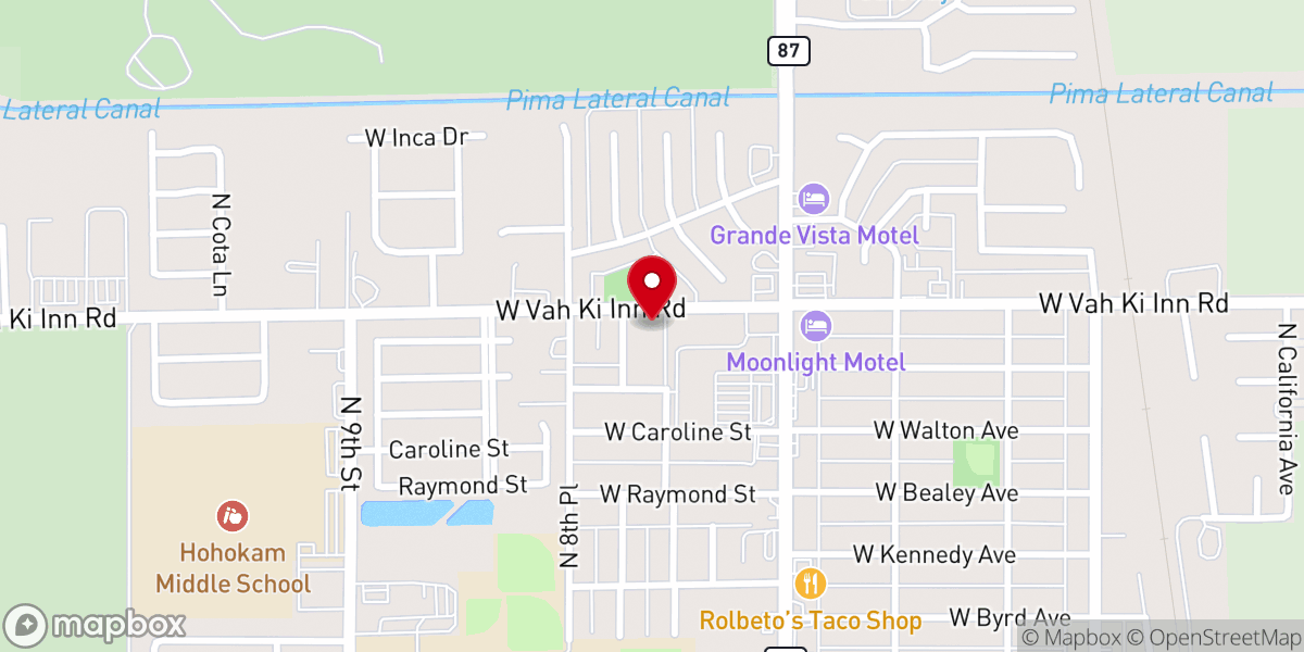 Map showing location of Christ Lutheran Church Coolidge AZ