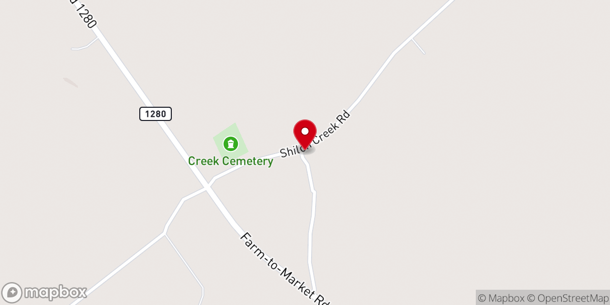 Map showing location of Georgia Camp Church