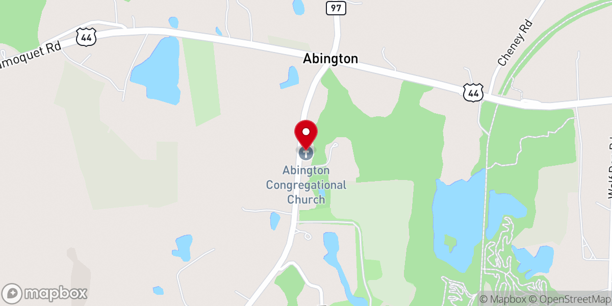 Map showing location of Abington Congregational Church