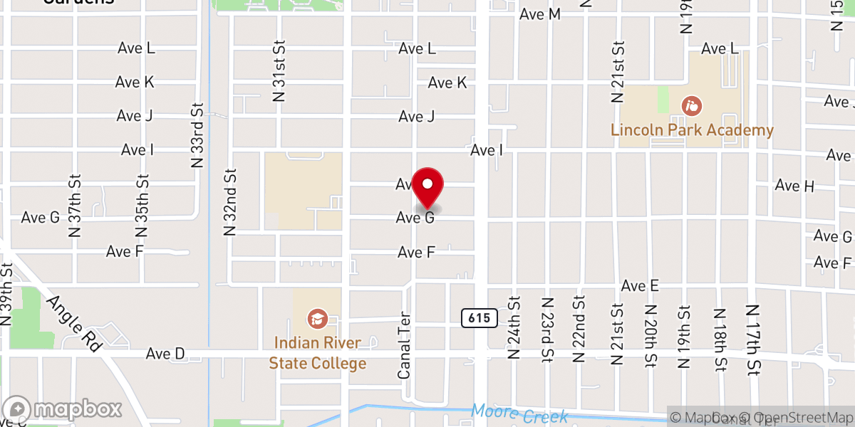 Map showing location of Morning Star Missionary Baptist Church