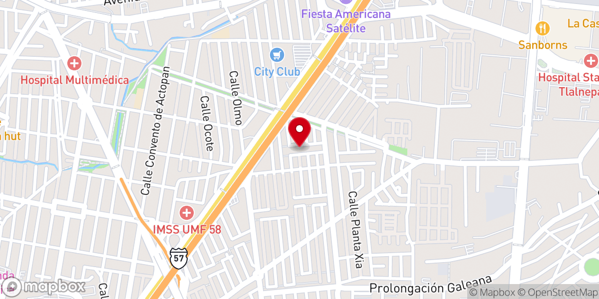 Map showing location of Primera Iglesia Bautista de Viveros del Valle