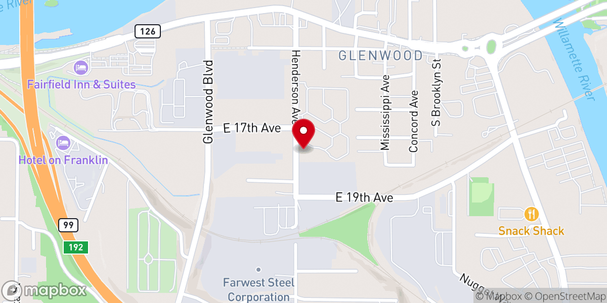 Map showing location of Glenwood Christian Church