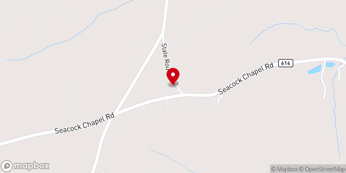 Map showing location of Tucker Swamp Church
