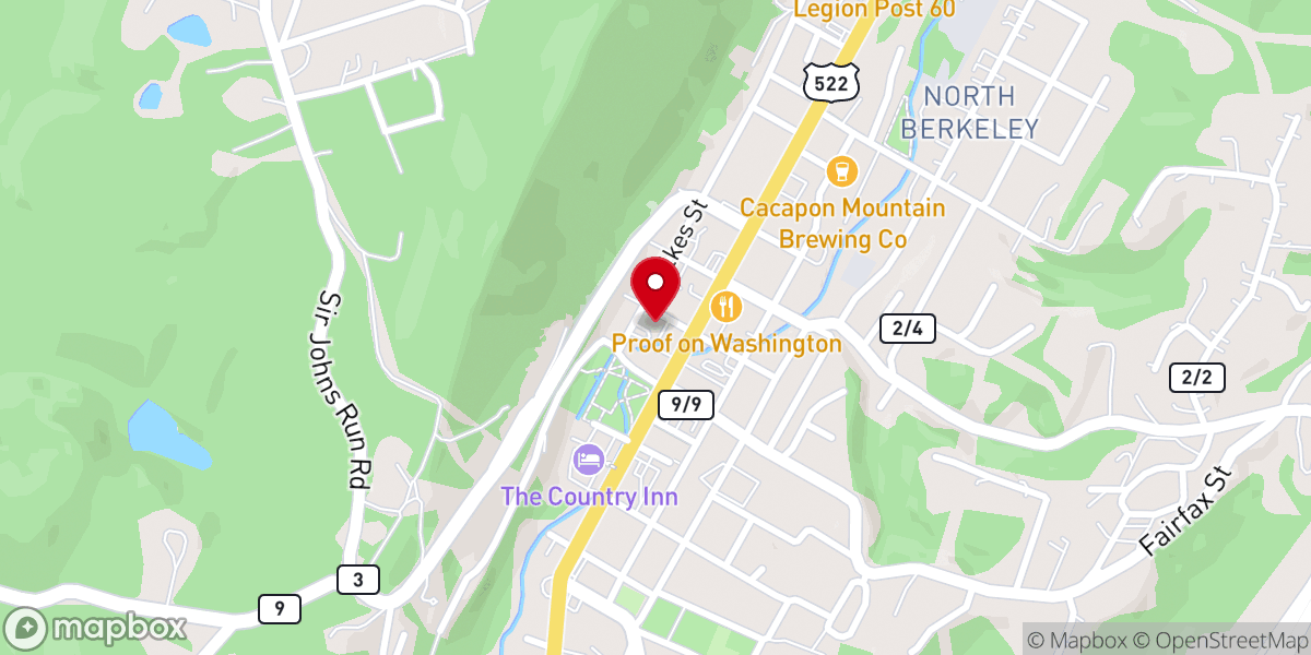Map showing location of Trinity-Asbury Church