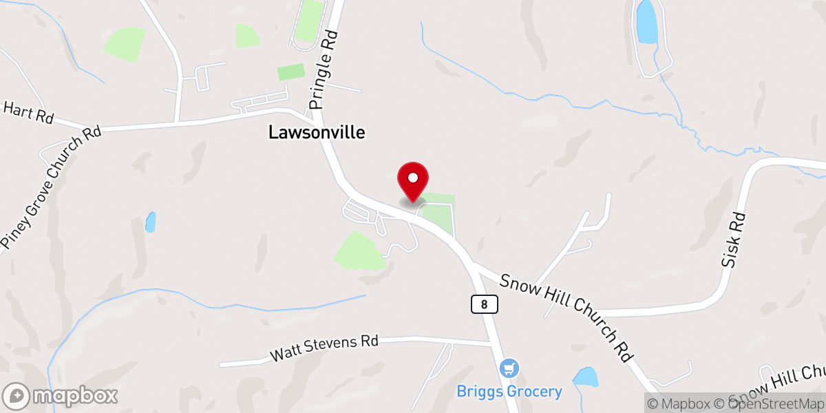 Map showing location of Snow Creek Primitive Baptist Church