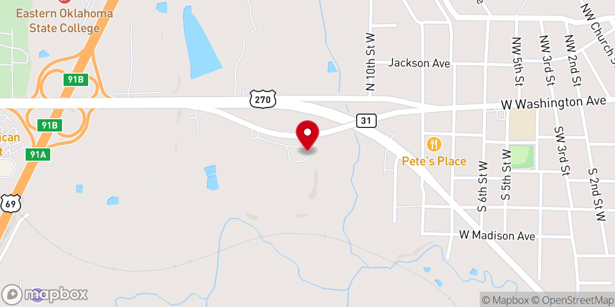 Map showing location of Trinity Lutheran Church