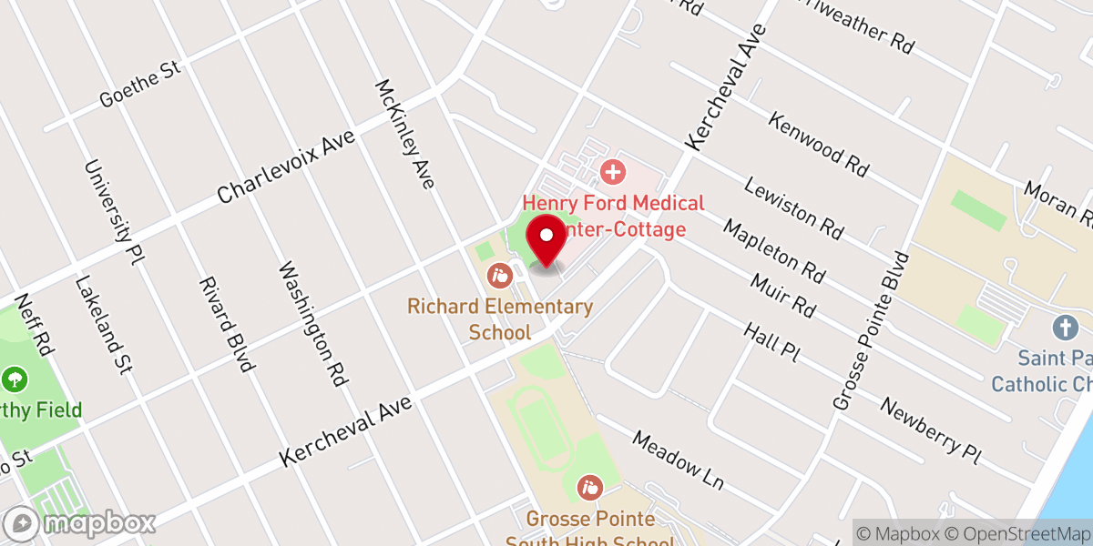 Map showing location of Saint James Lutheran Church