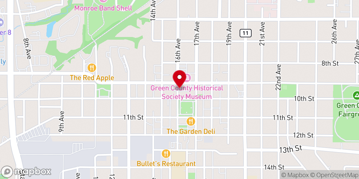 Map showing location of Monroe Theatre Guild