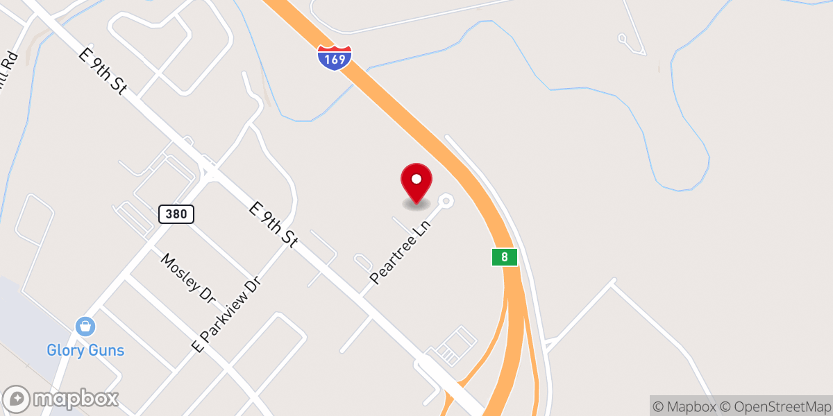 Map showing location of Parkway Missionary Baptist Church