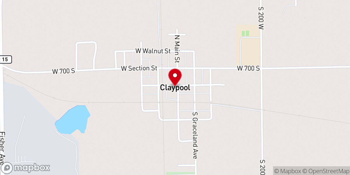 Map showing location of Packerton Free Baptist Church