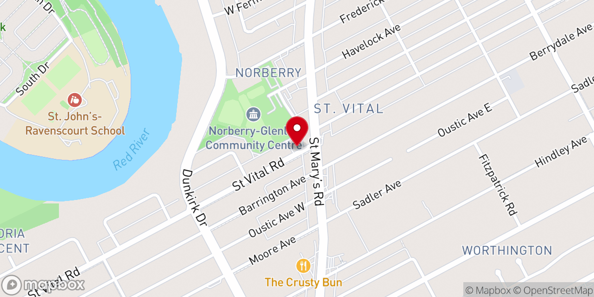 Map showing location of St. Mary Magdalene Anglican Church