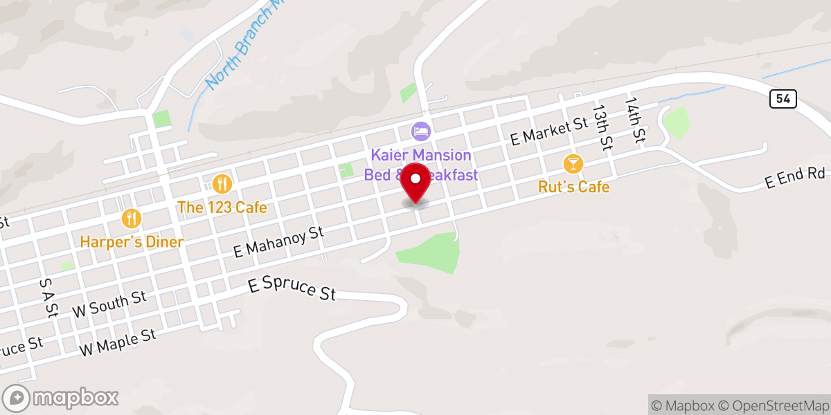Map showing location of Saint Fidelis