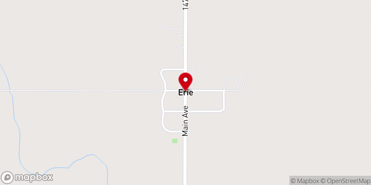 Map showing location of Erie