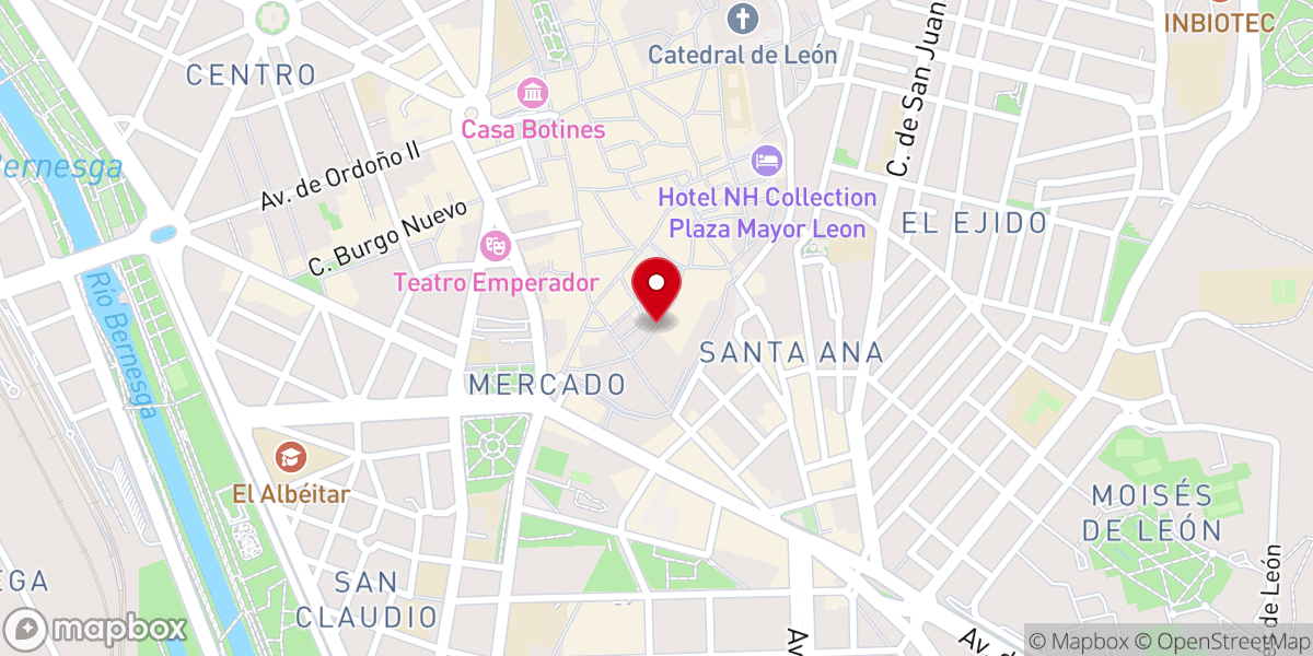 Map showing location of Albergue de peregrinos del Monasterio de las HH. Benedictinas "Las Carbajalas" en León