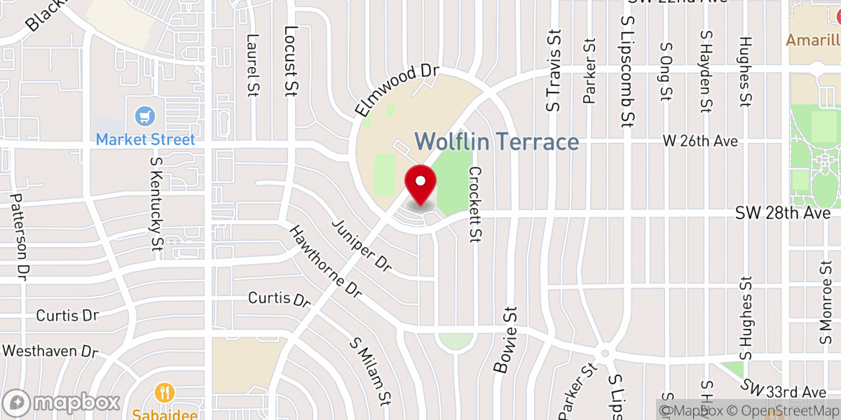 Map showing location of Westminster Presbyterian Church