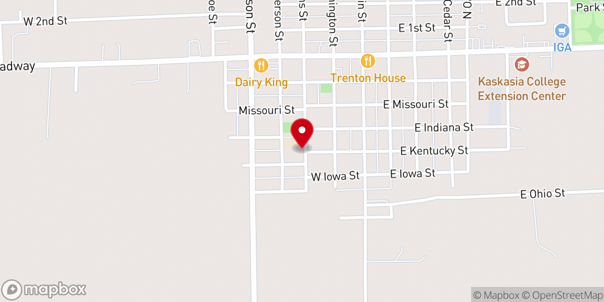 Map showing location of St Mary's Parish