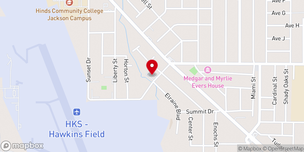 Map showing location of First Hyde Park MB Church
