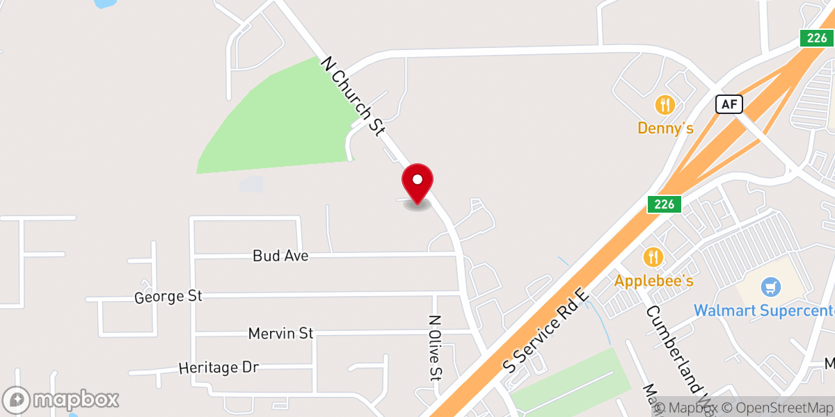 Map showing location of Seventh-day Adventist Church