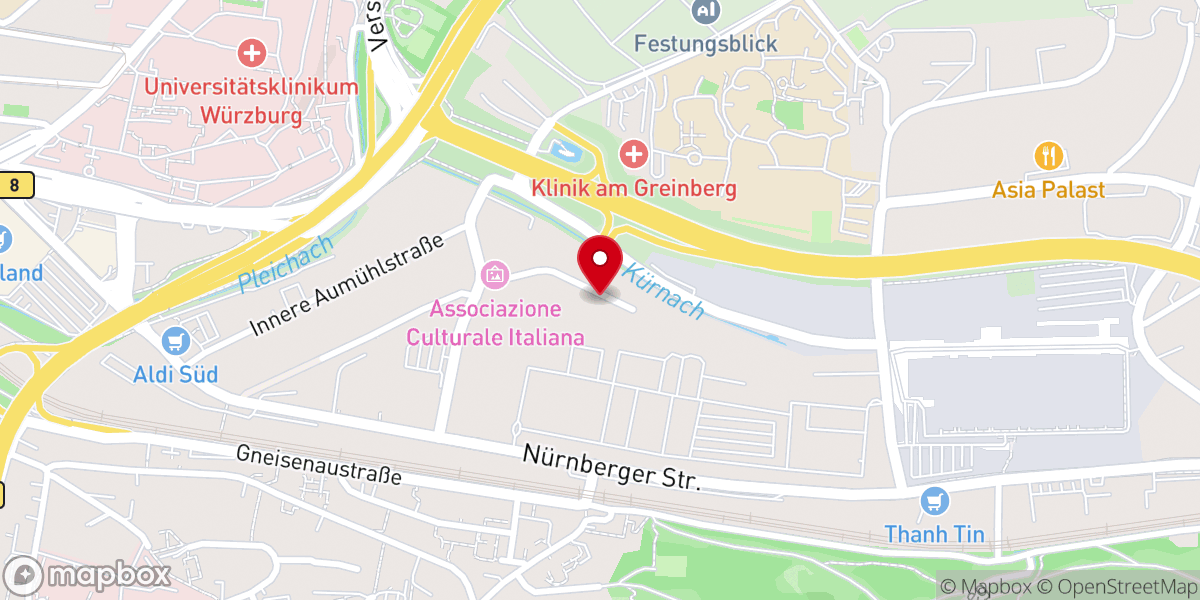 Map showing location of Elim Würzburg