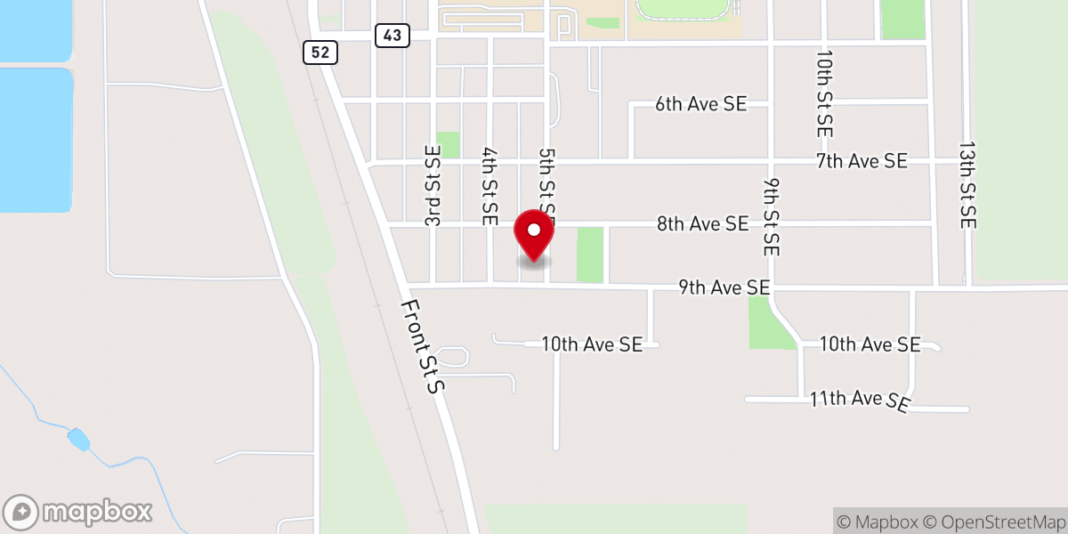 Map showing location of Hope Lutheran Brethren Church