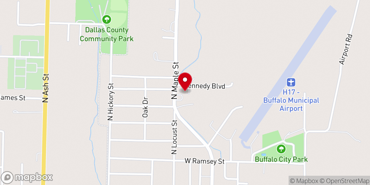 Map showing location of North Hwy 73 Church of Christ